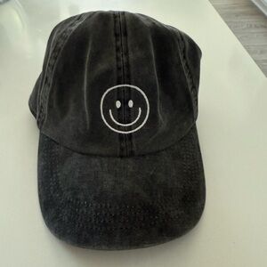 Black Smiley Face Cap